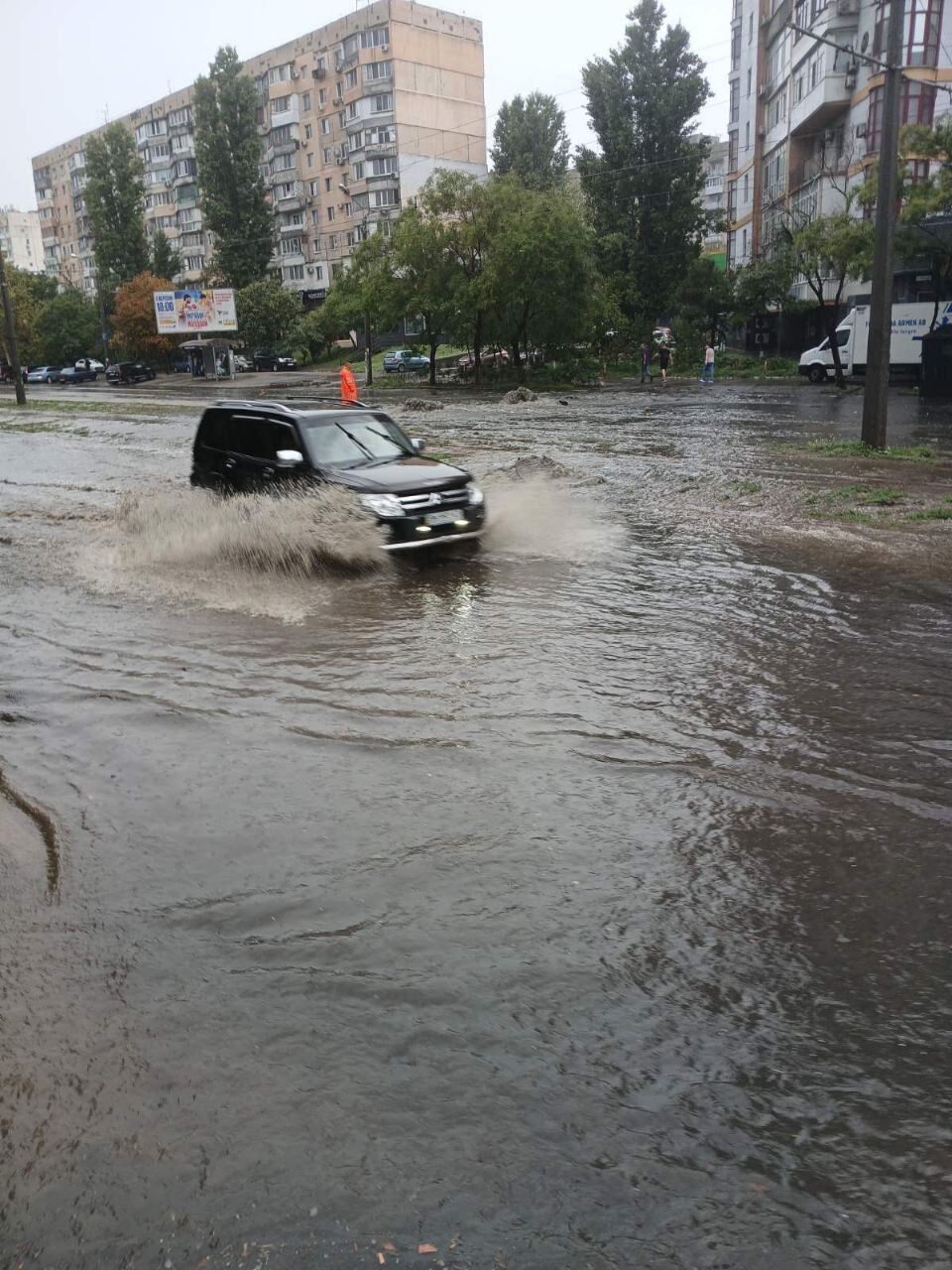 There was a downpour in Odesa.