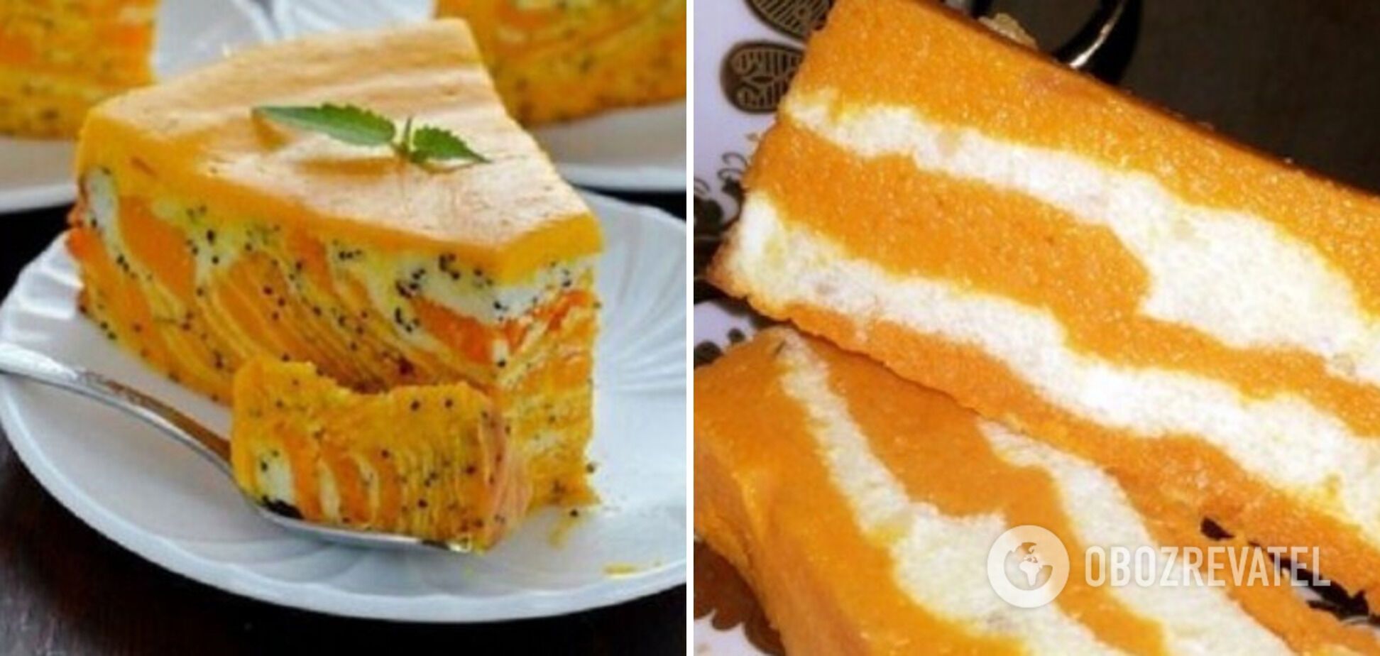 Cottage cheese casserole with pumpkin