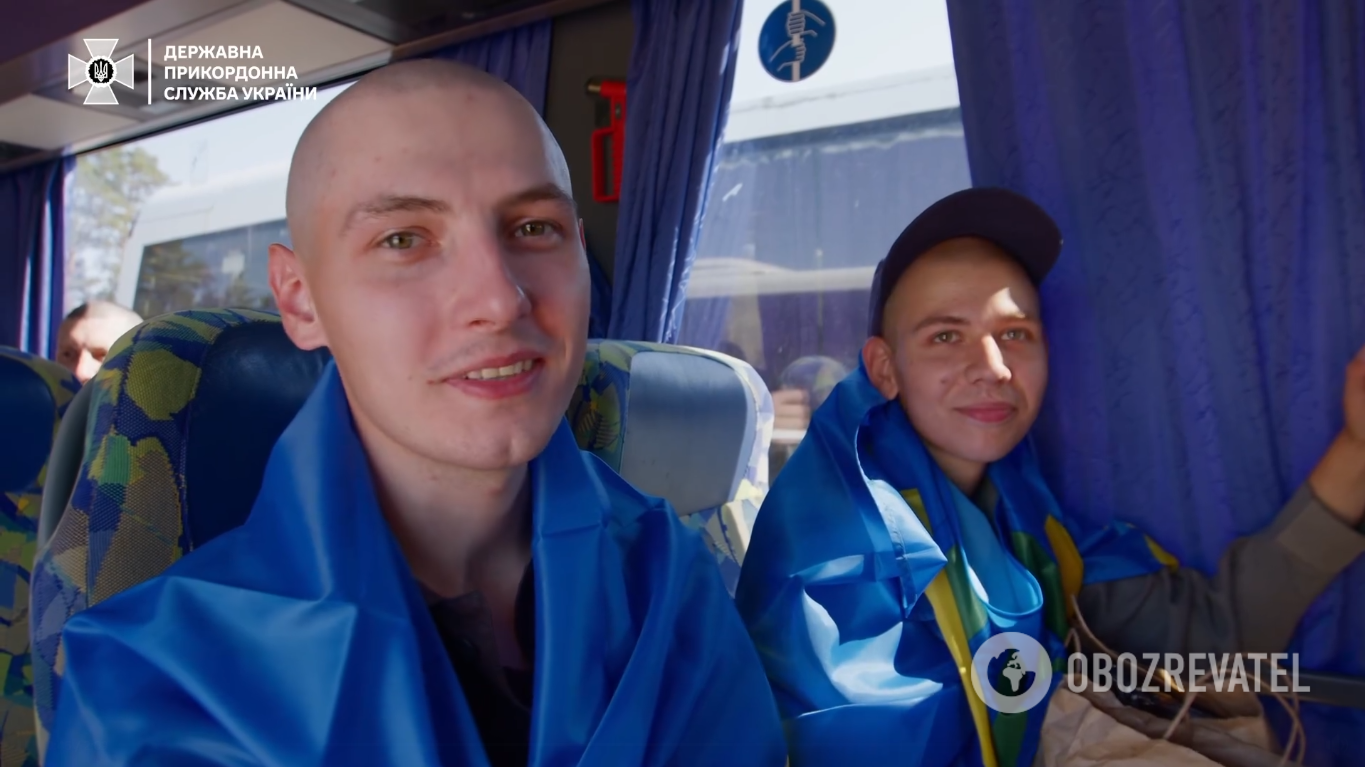 Ukrainians who returned from captivity on September 14