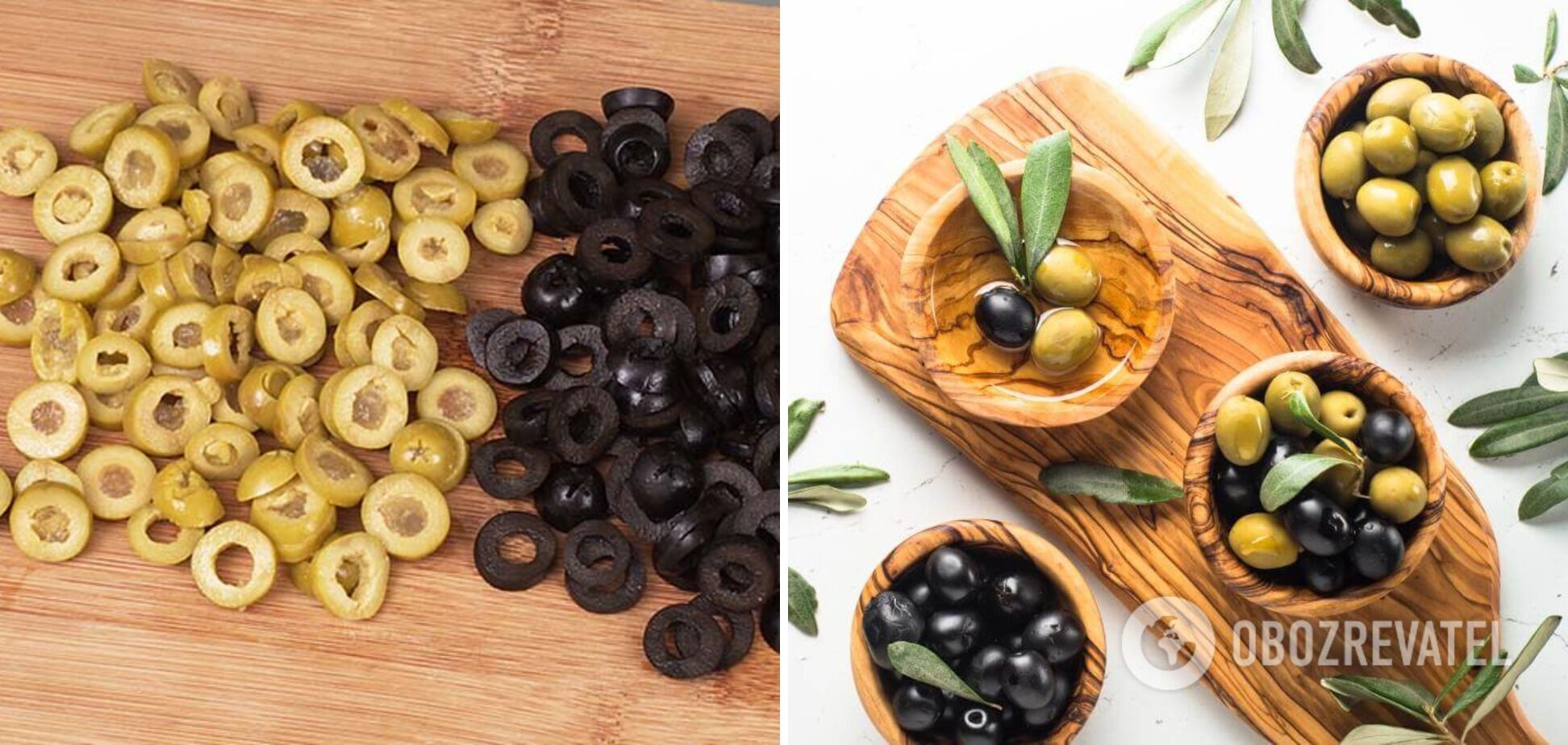 Cut olives