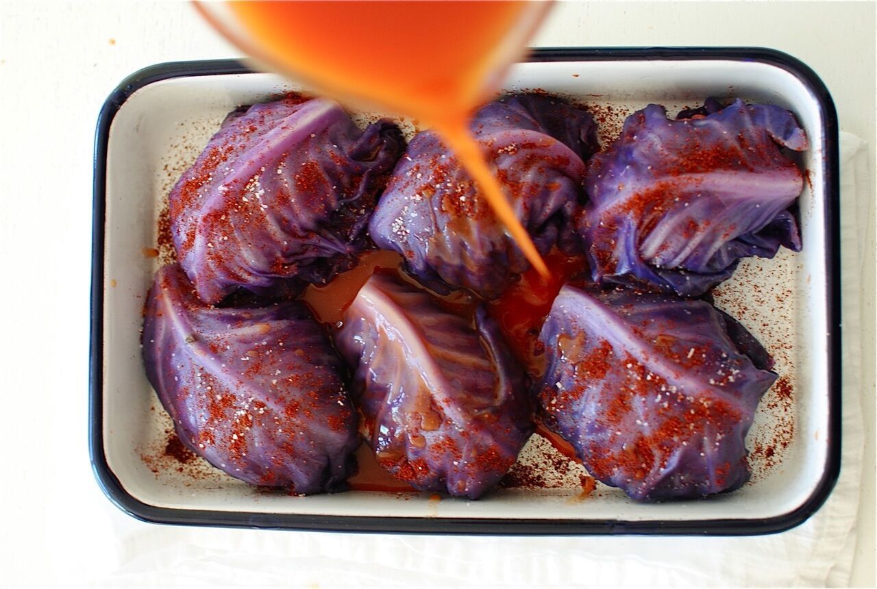 blue cabbage rolls