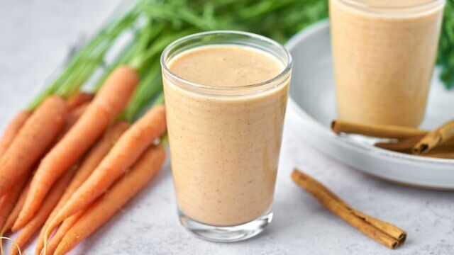 A carrot and yogurt drink can be a light breakfast