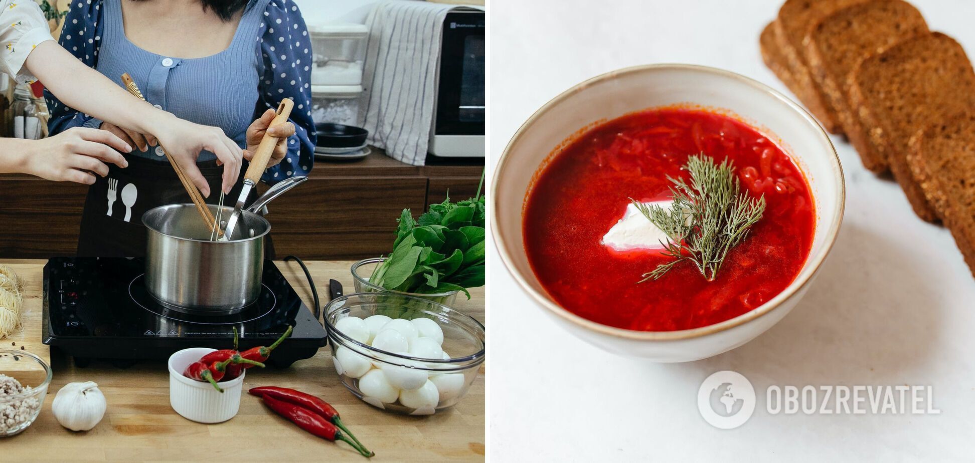 Cooking delicious borscht