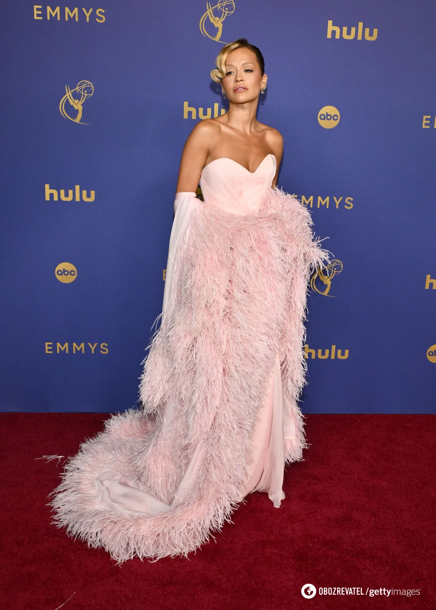 Fashion failure: Rita Ora and Eisa Gonzalez appeared at the 2024 Emmy Awards in almost identical looks. Photo