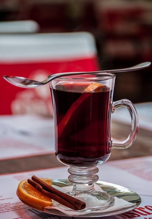 Mulled wine on dark beer