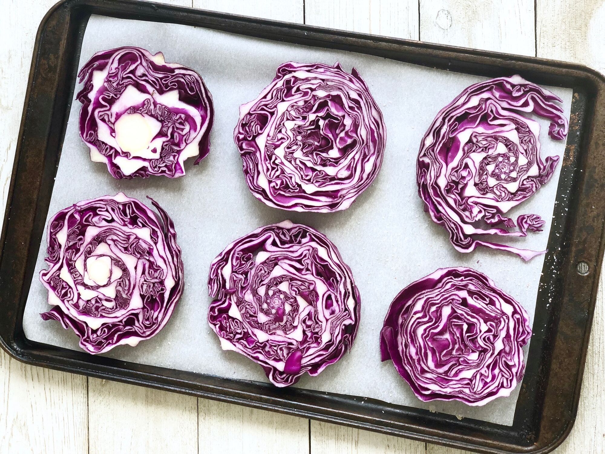 blue cabbage steaks