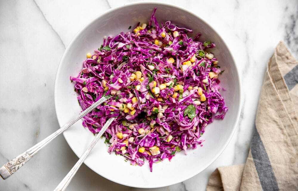 blue cabbage salad