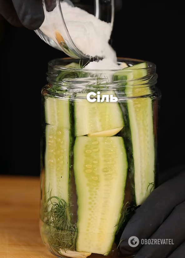 Salt for cooking cucumbers