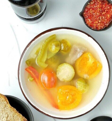 For the soup to be transparent, it needs to be simmered over low heat.