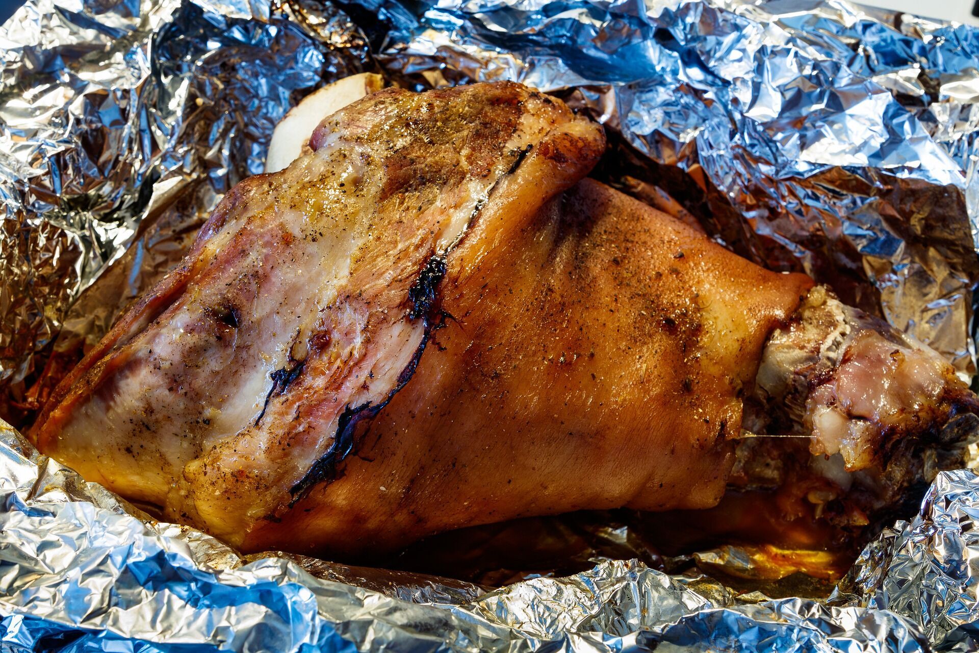 Bake the meat in foil.