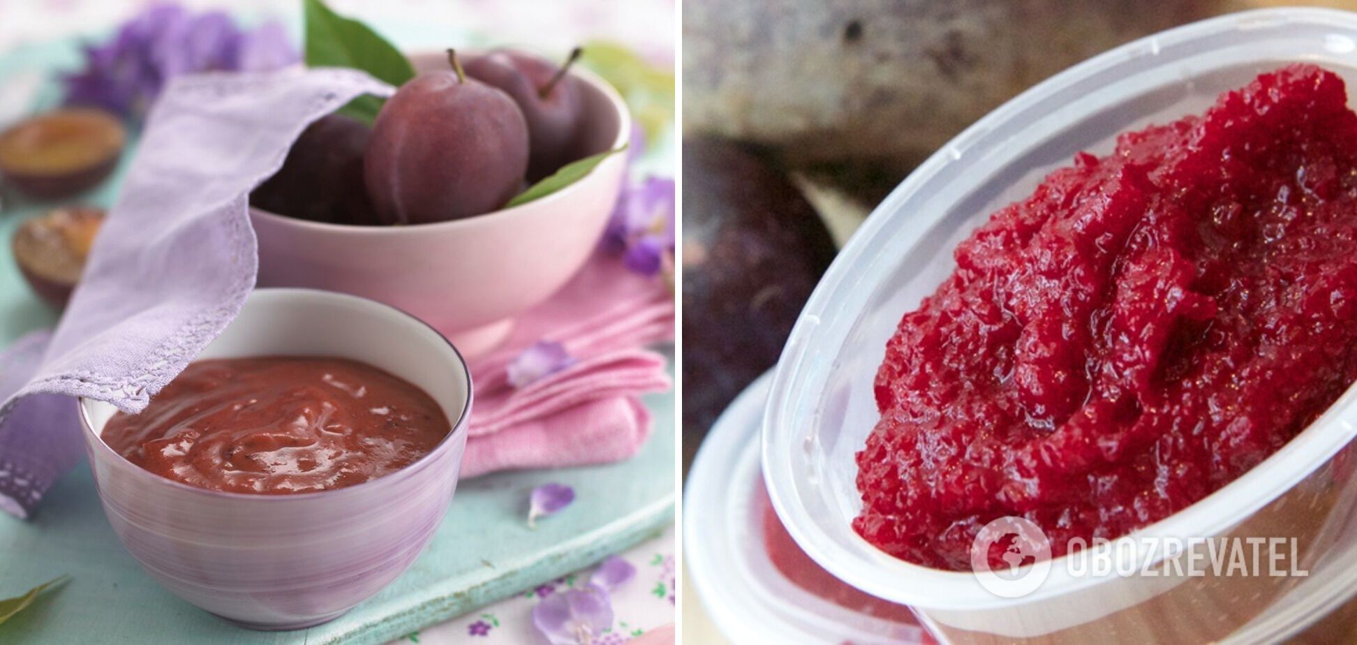 Sugar-free plum puree