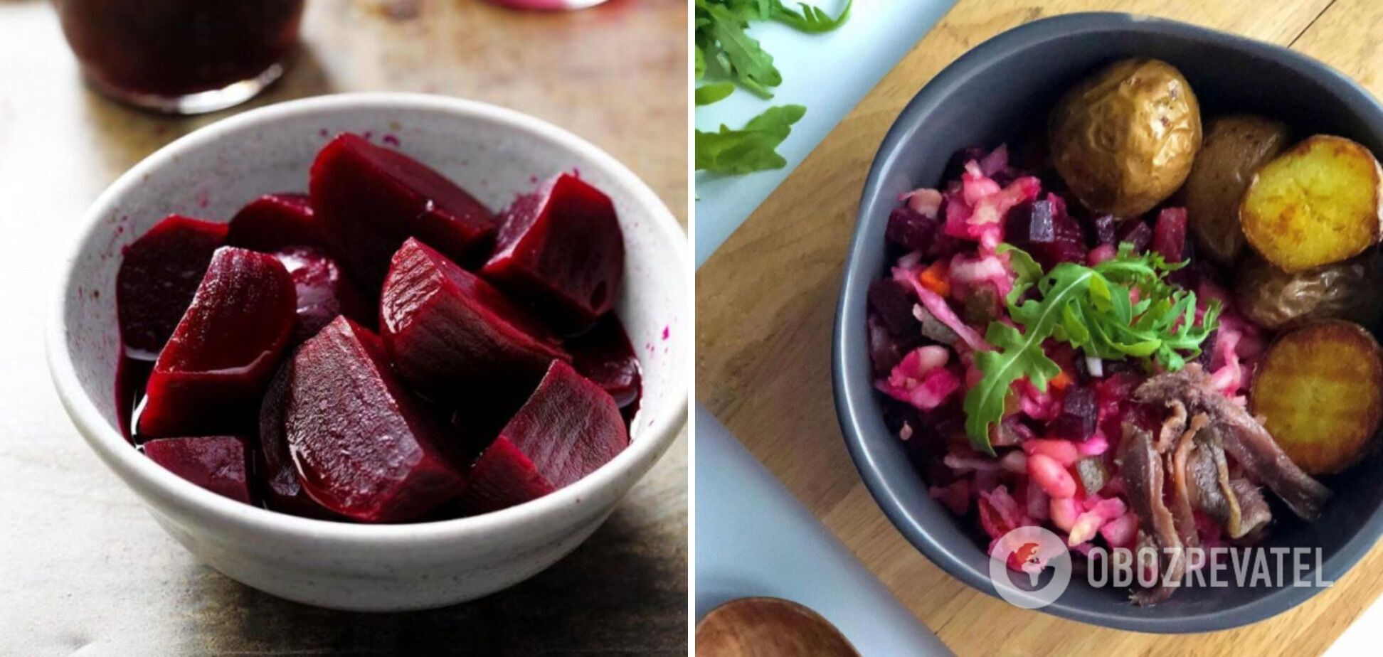 Vinaigrette with anchovies or herring.