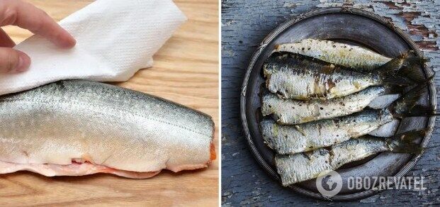 Wipe the fish and separate the fillet before cooking .