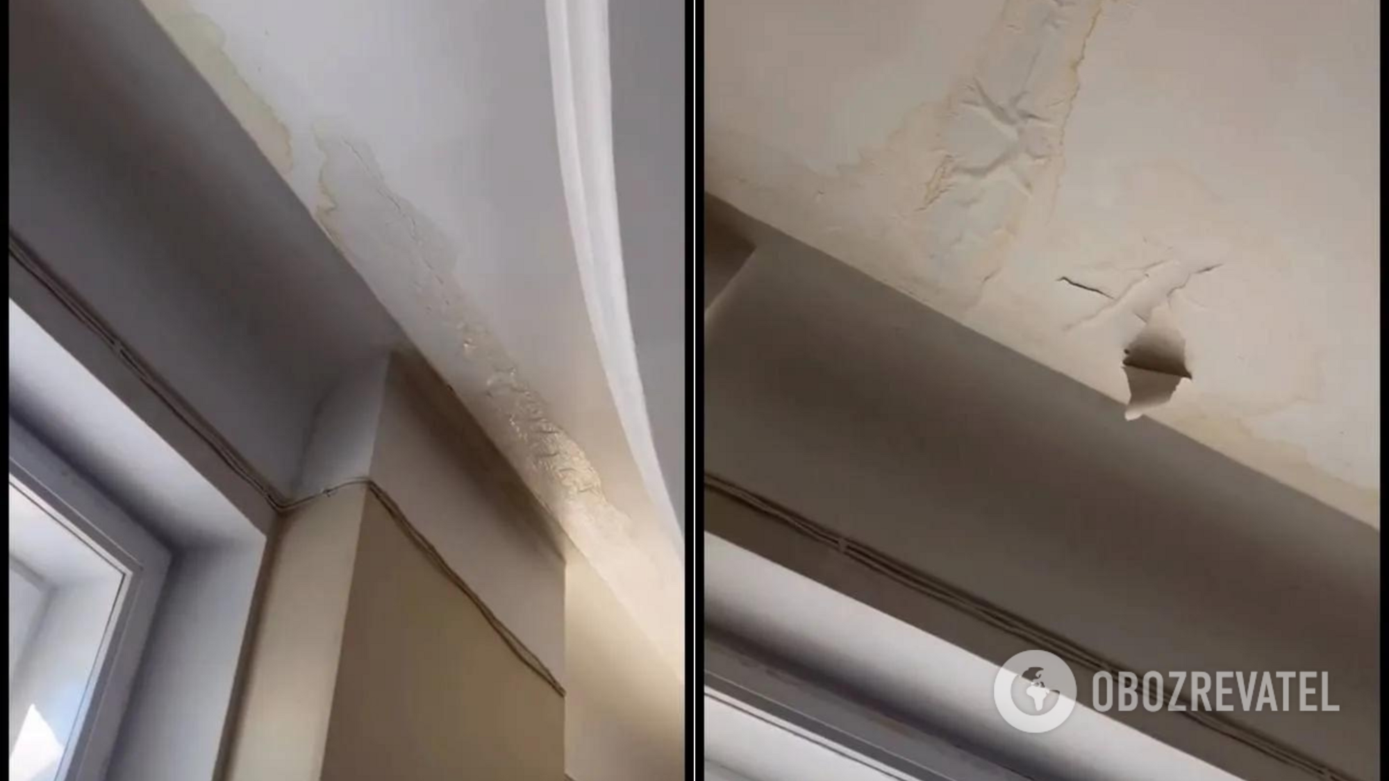 ''I haven't lived here for four years.'' Poliakova returned to her apartment in the center of Kyiv, where the ceiling collapsed. Photos before and after the repair