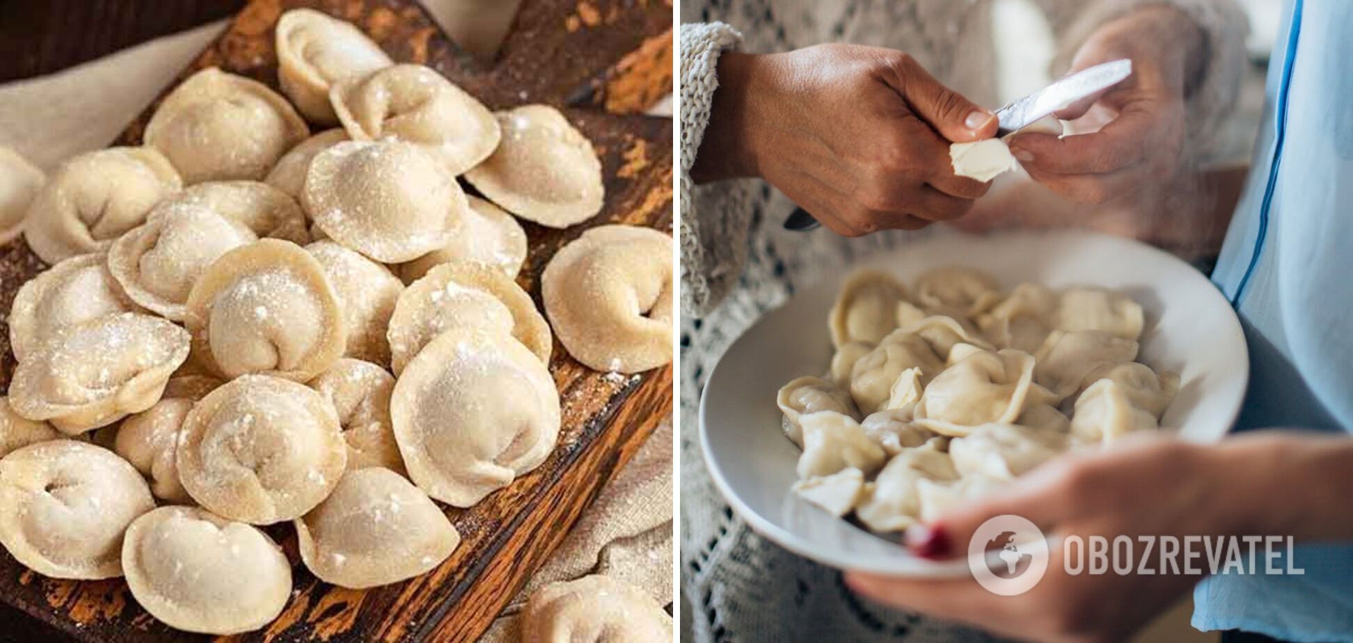 Frozen and ready-made dumplings.