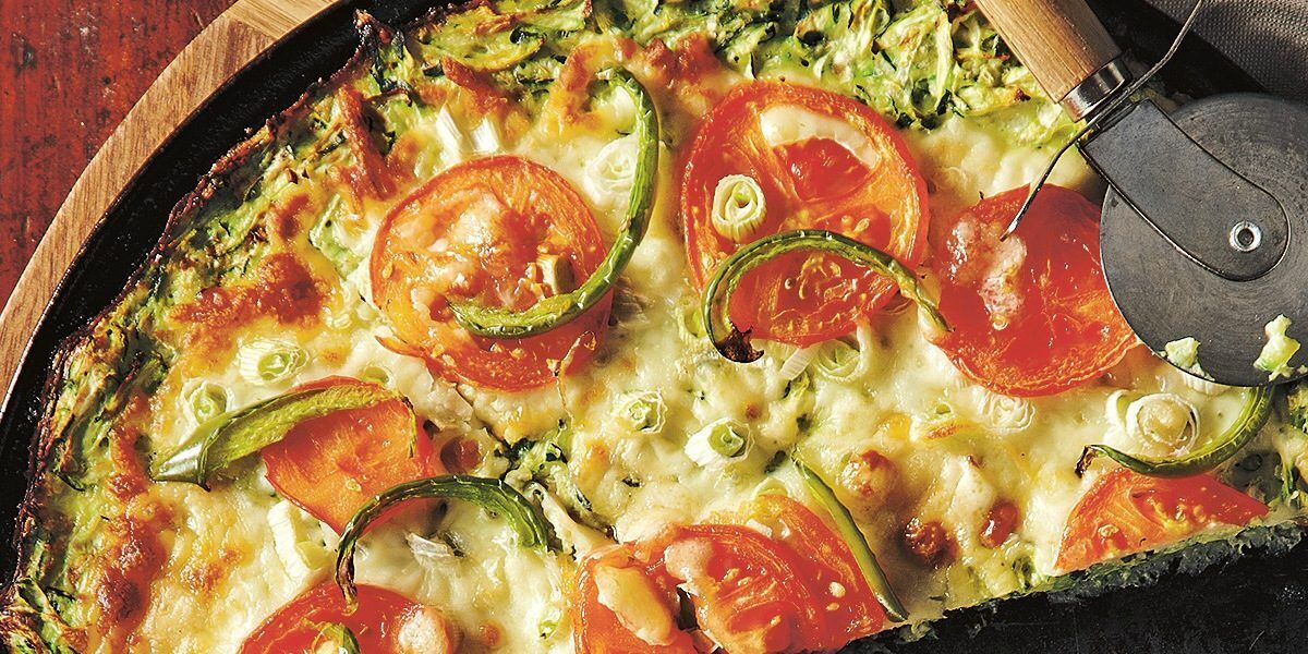 Zucchini pizza with chicken