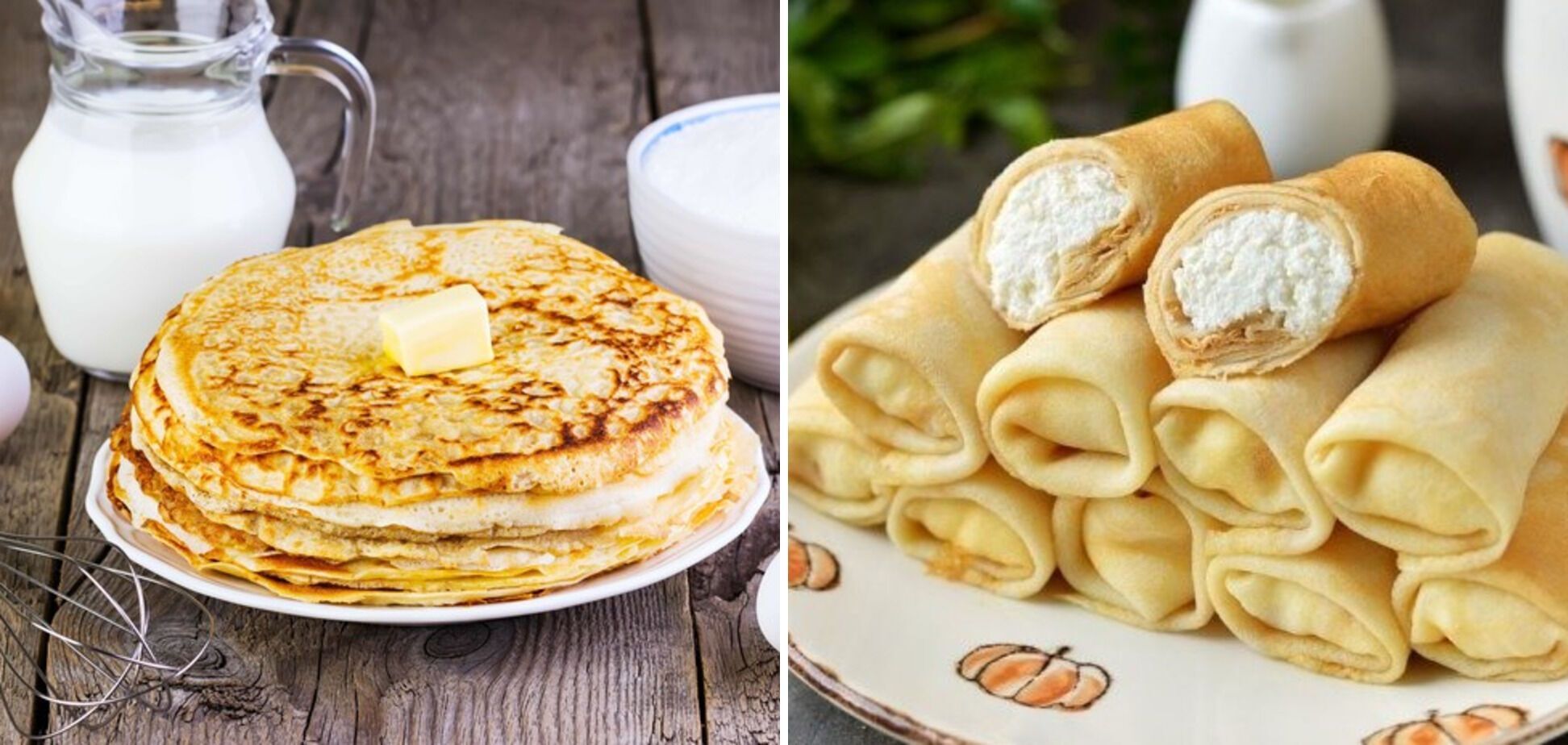 Crepes with milk