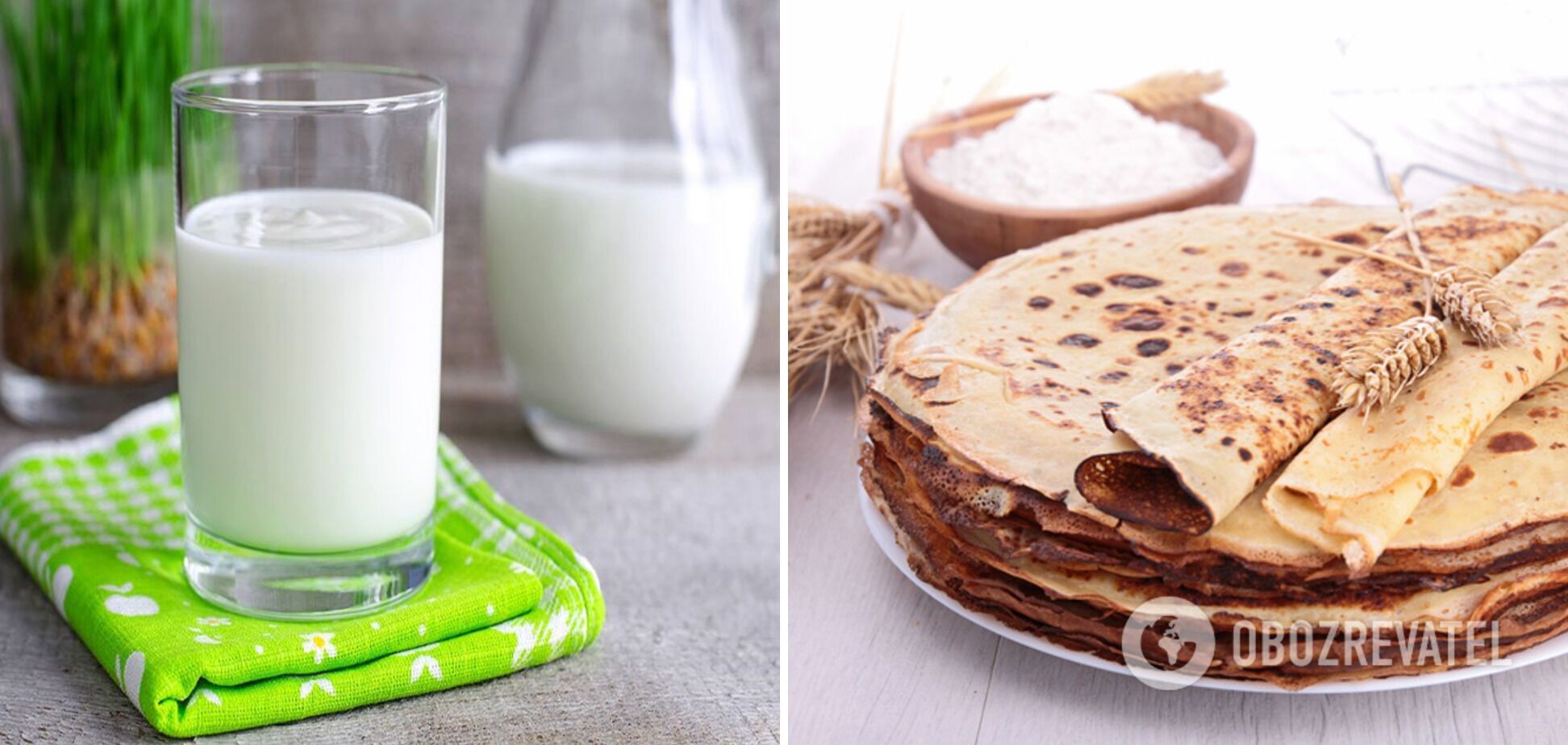 Crepes made from kefir batter