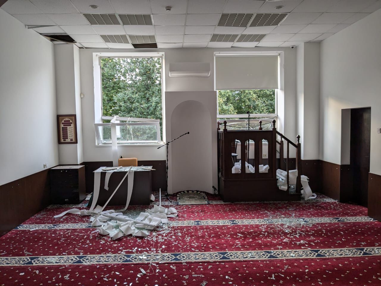 Islamic Cultural Center of the Religious Administration of Muslims of Crimea after the Russian attack