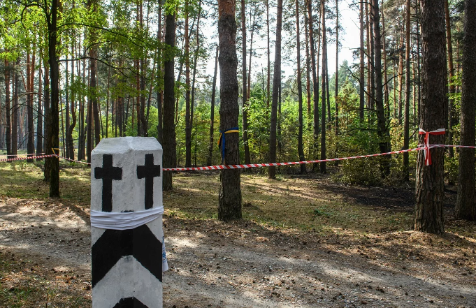 Polish military cemetery in Bykivnia near Kyiv. 01.09.2024.