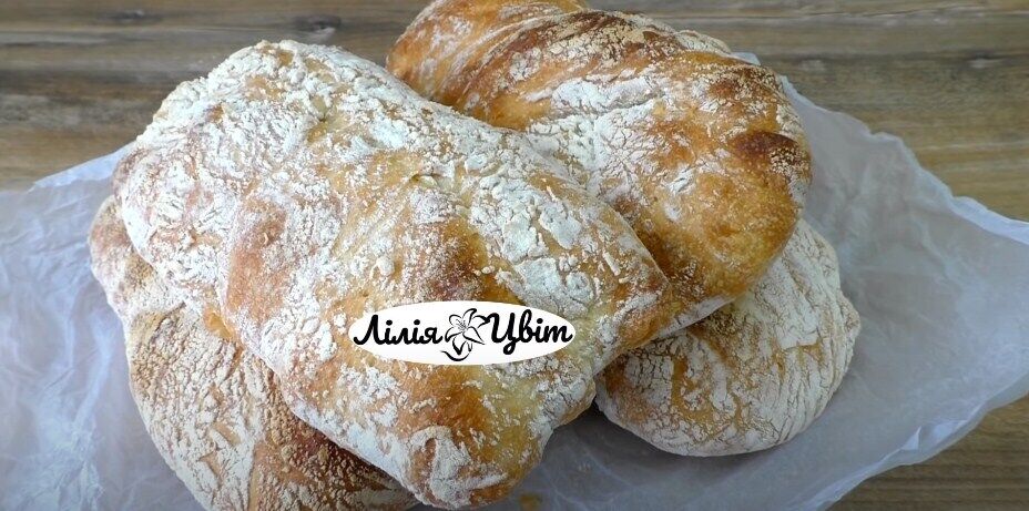 Ciabatta bread without kneading the dough