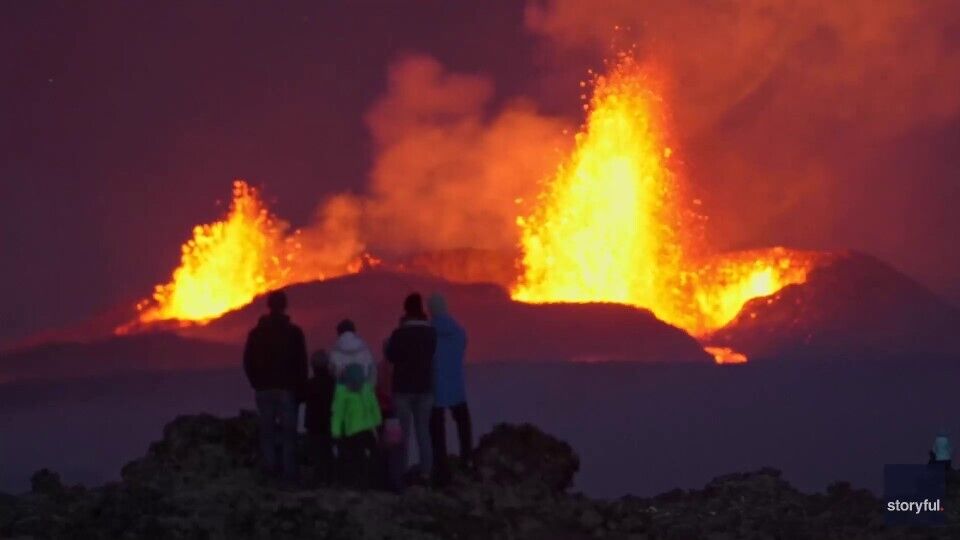 Fire, ash and green light. Two of the most powerful natural phenomena in the world were recorded in Iceland