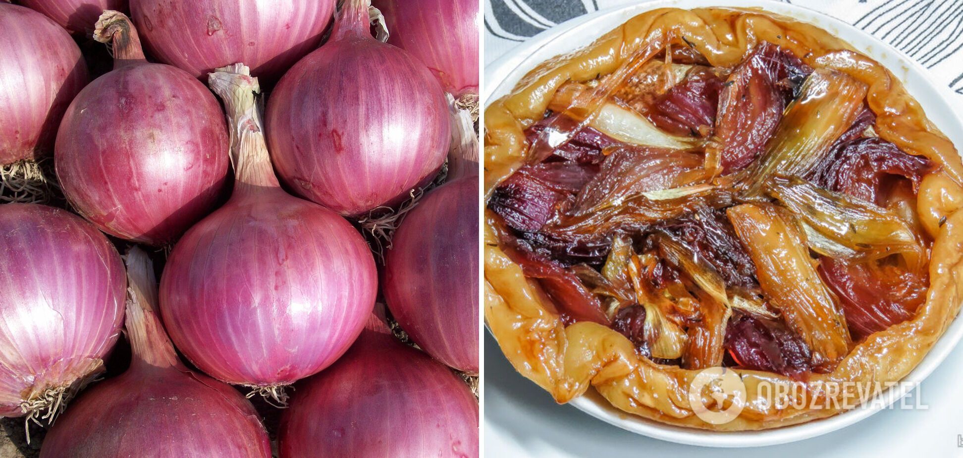 Onion tarte tatin.