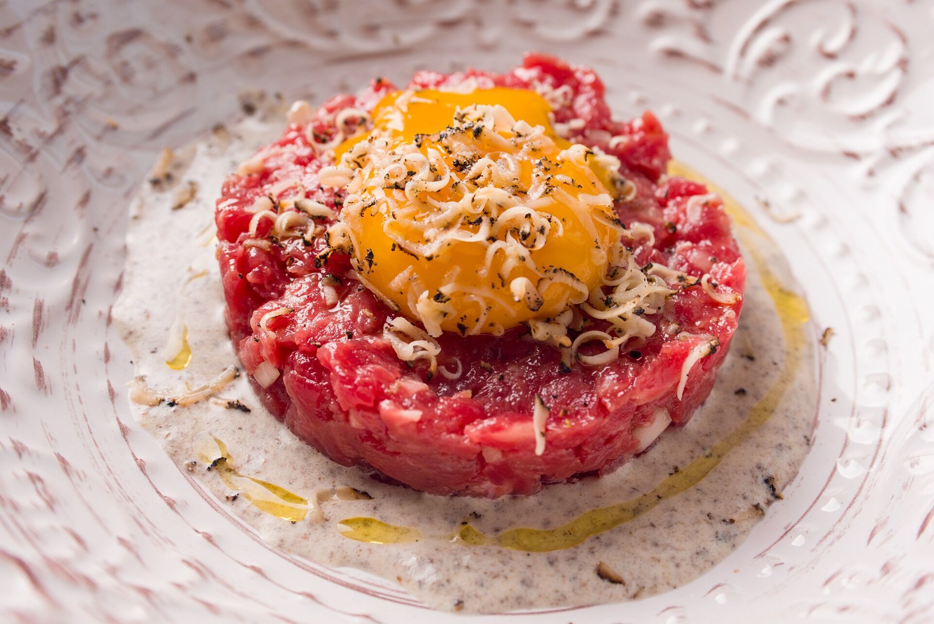 Beef tartare.