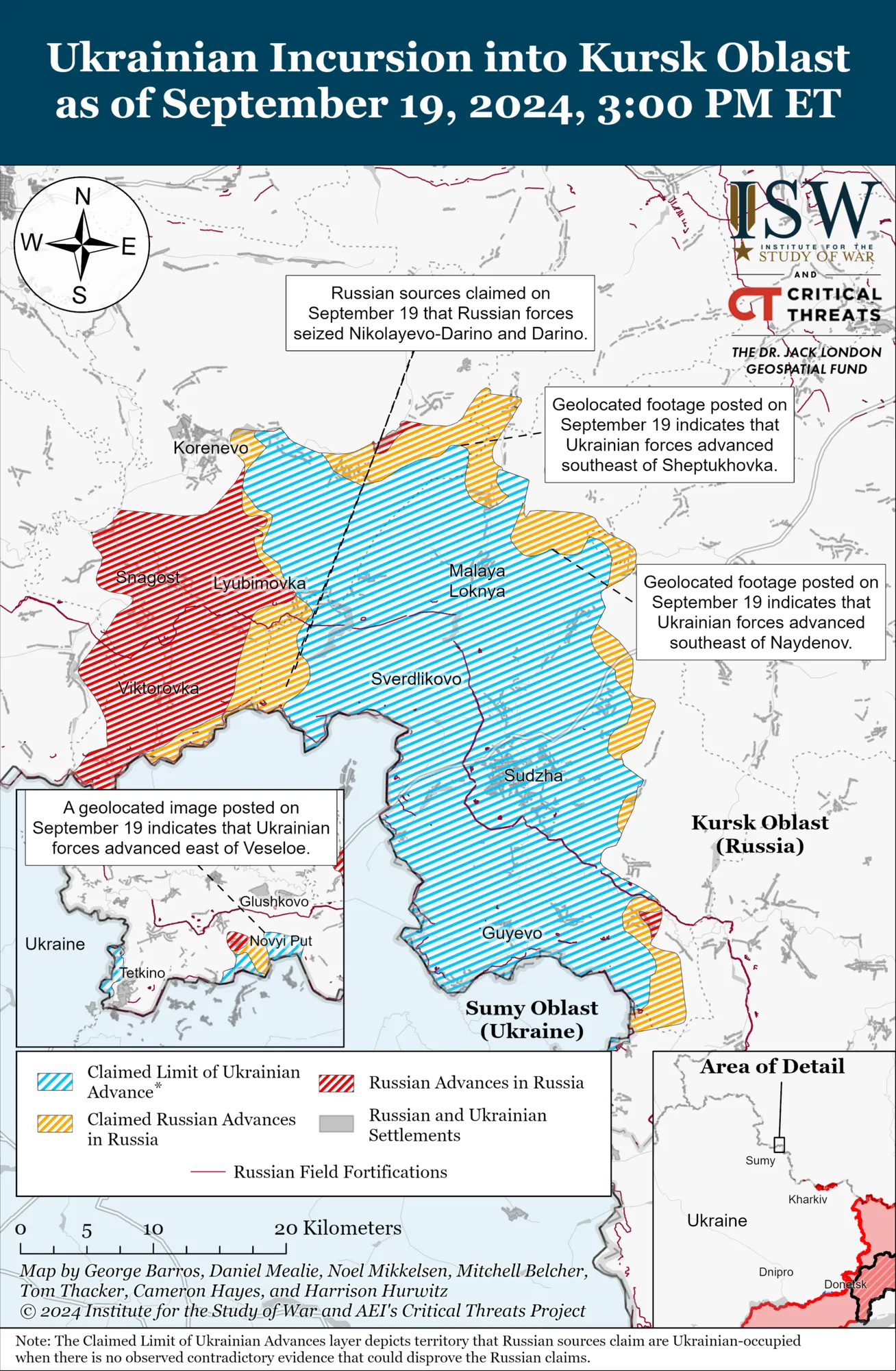 ISW: Kremlin wants to push Ukrainian Armed Forces out of Kursk region by mid-October and create a ''buffer zone'' in Ukraine's border