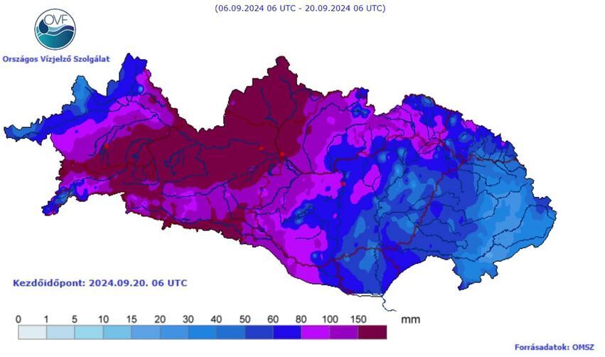 Rising water level on the Danube: forecasters assessed the level of flood threat. Map