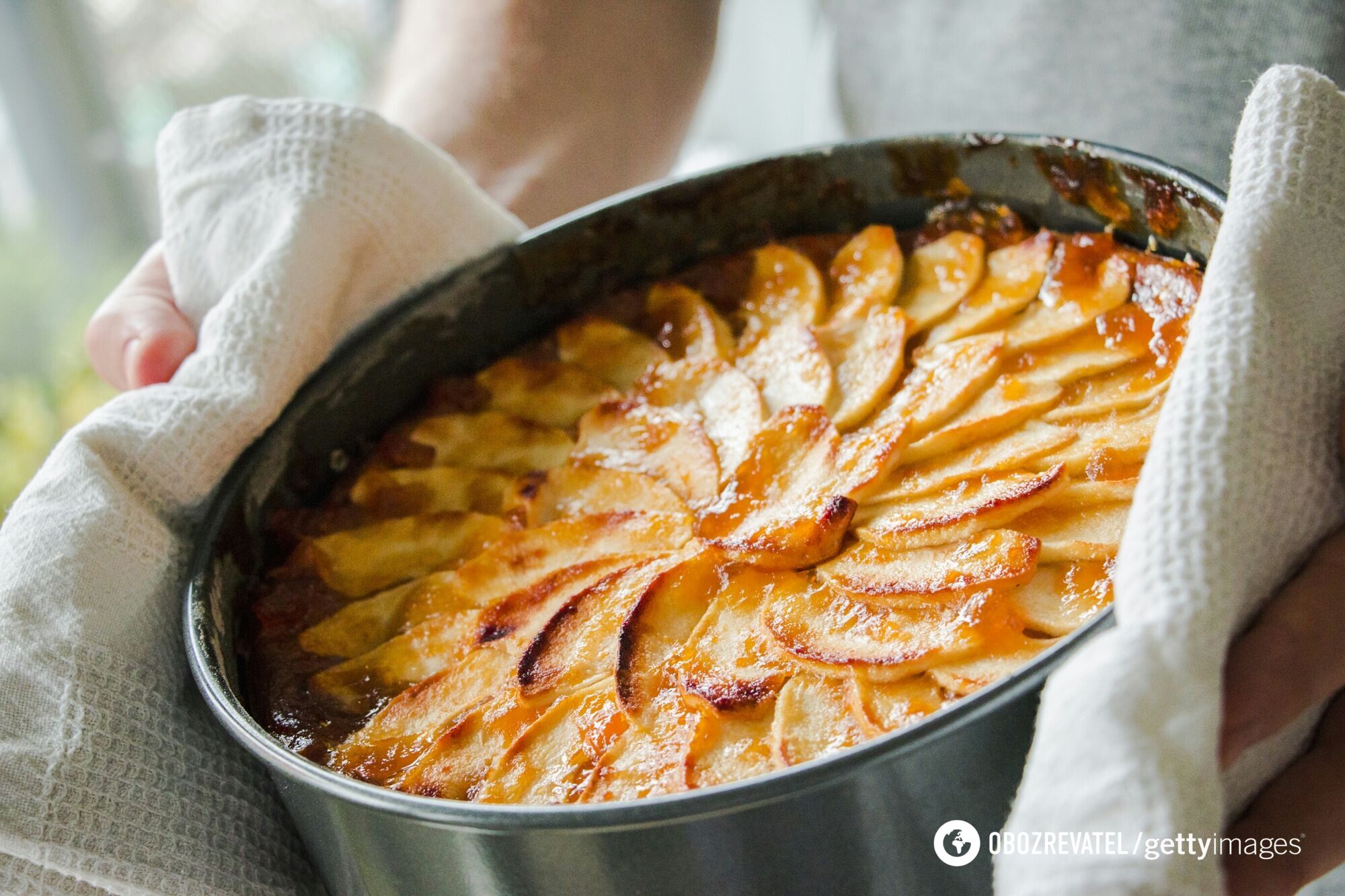 Delicious homemade apple charlotte.