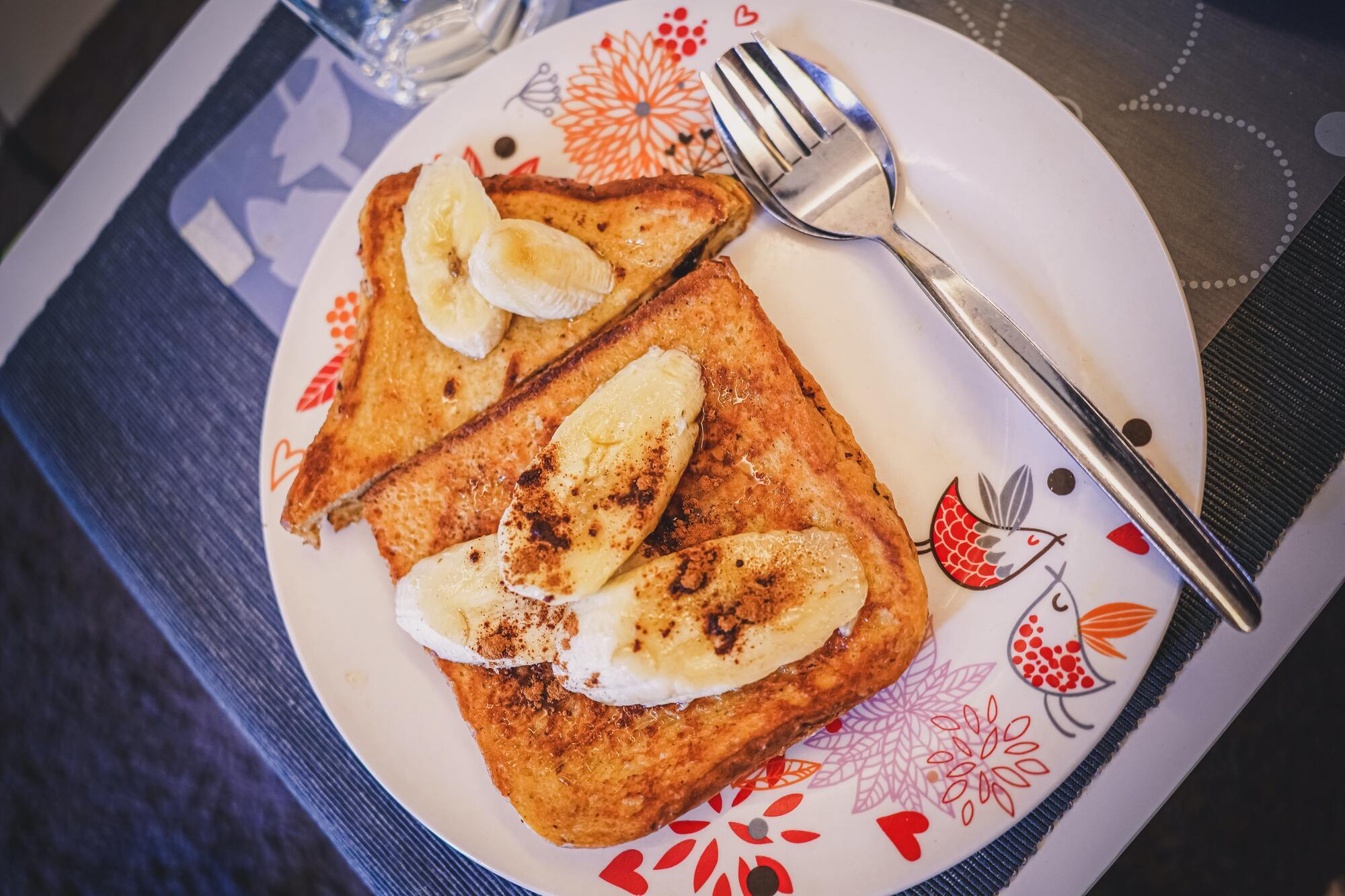 Toast with banana