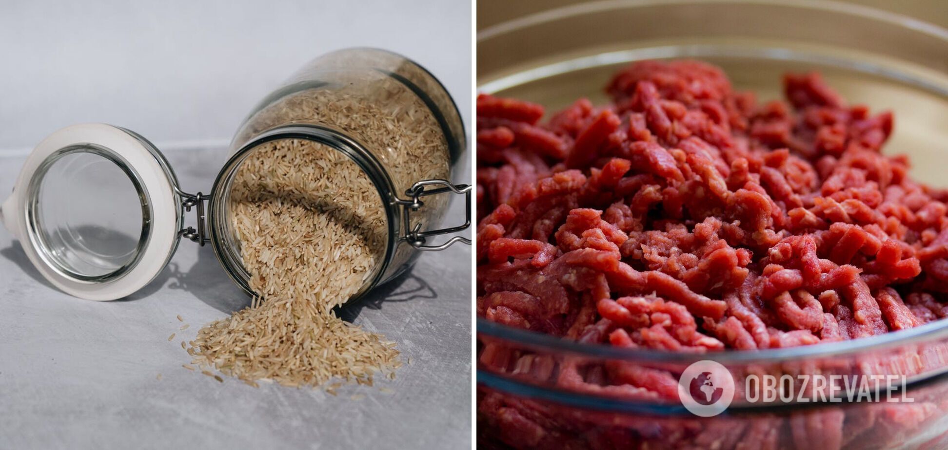 Ingredients for stuffed cabbage rolls