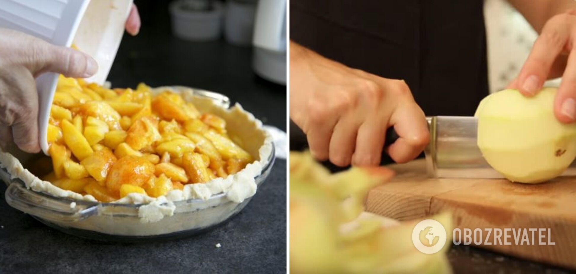 Preparing the apple filling