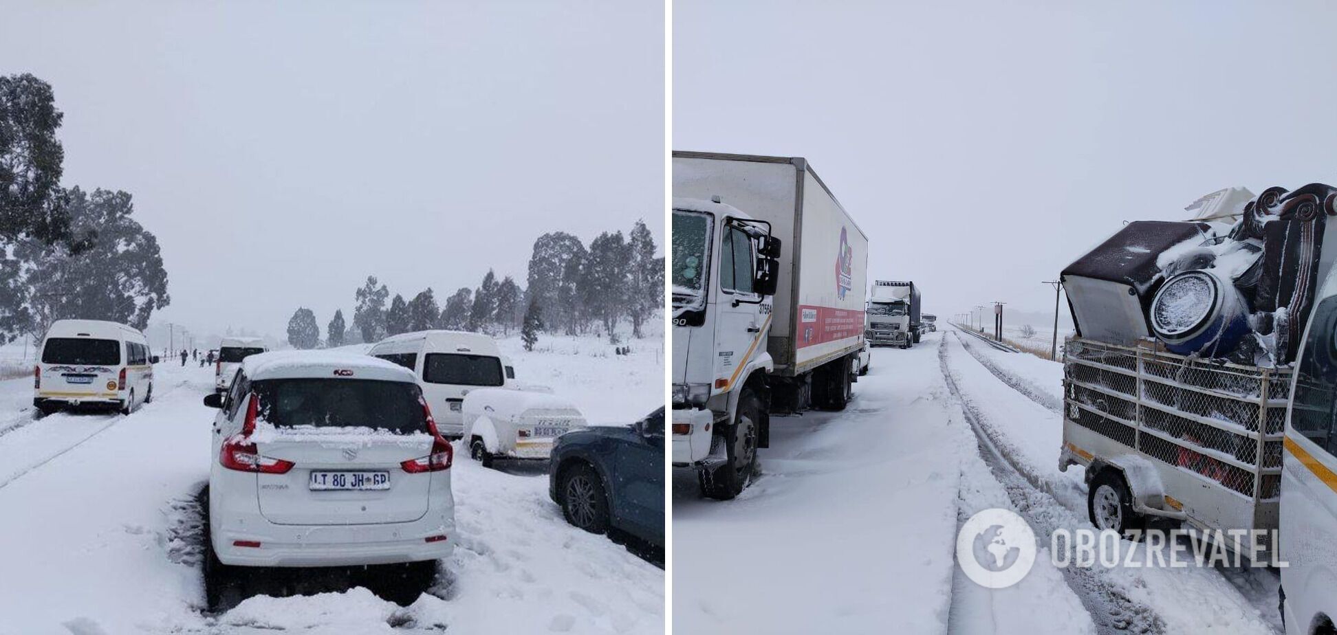 Two-meter precipitation and disrupted traffic: South Africa hit by severe snow. Photo and video