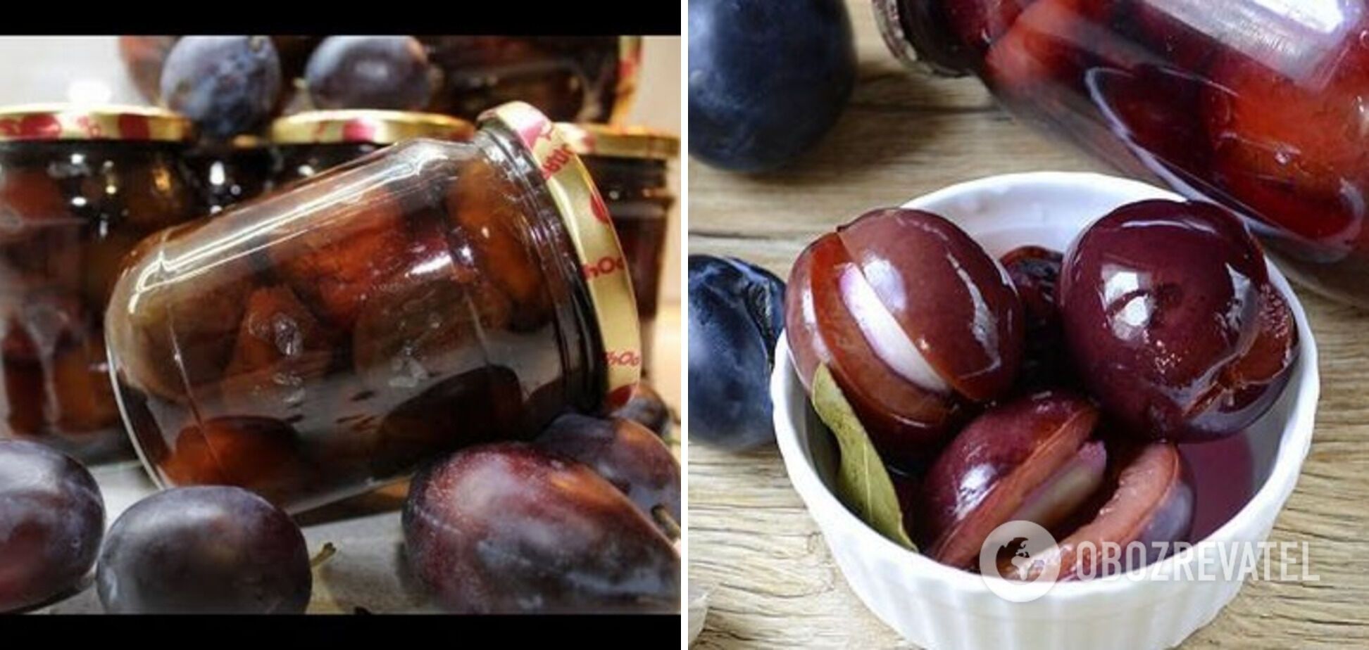 Pickled plums like olives for the winter