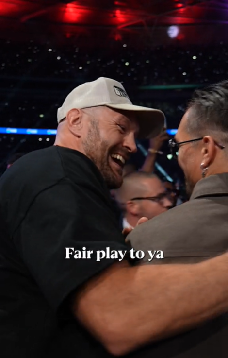 Video of what Fury said to Usyk after the Joshua-Dubois fight has appeared