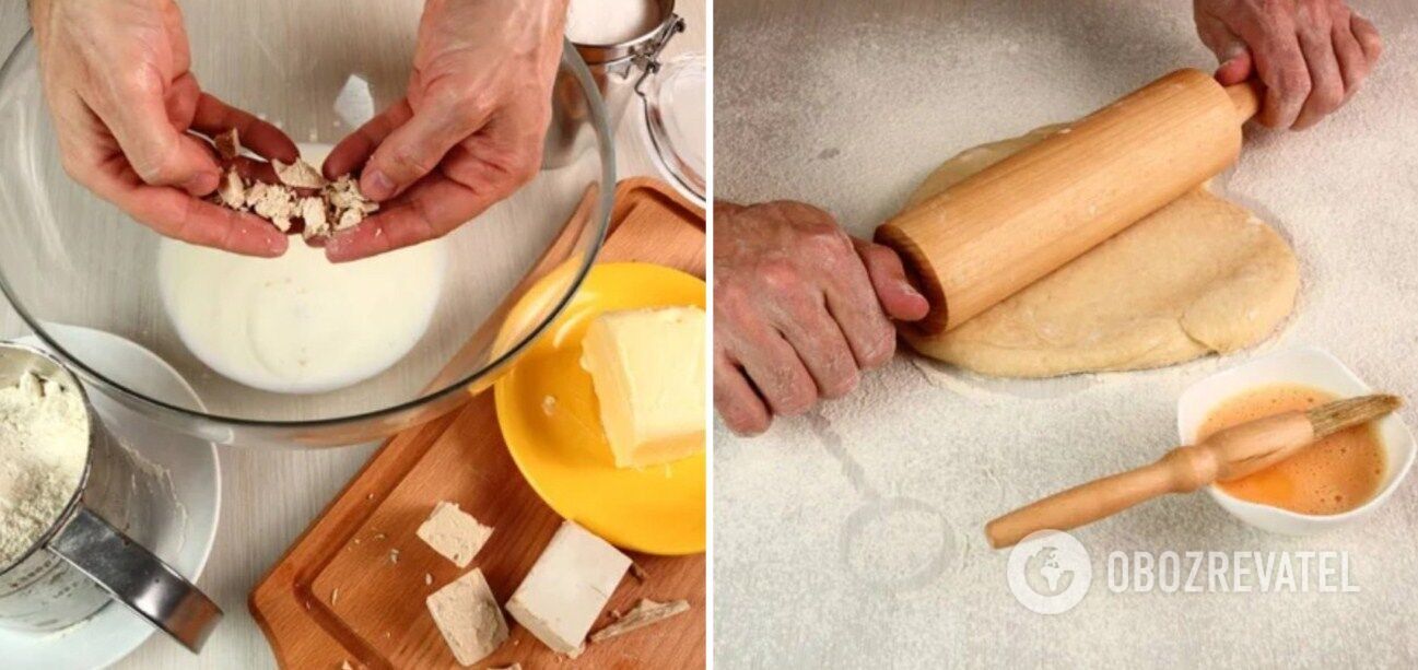 Yeast dough for a poppy seed cake