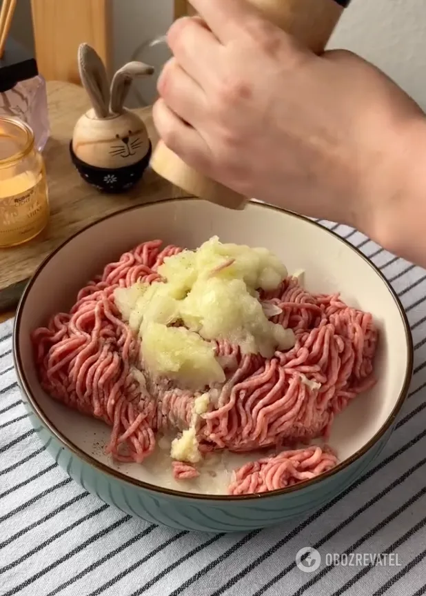 Minced meat for the filling