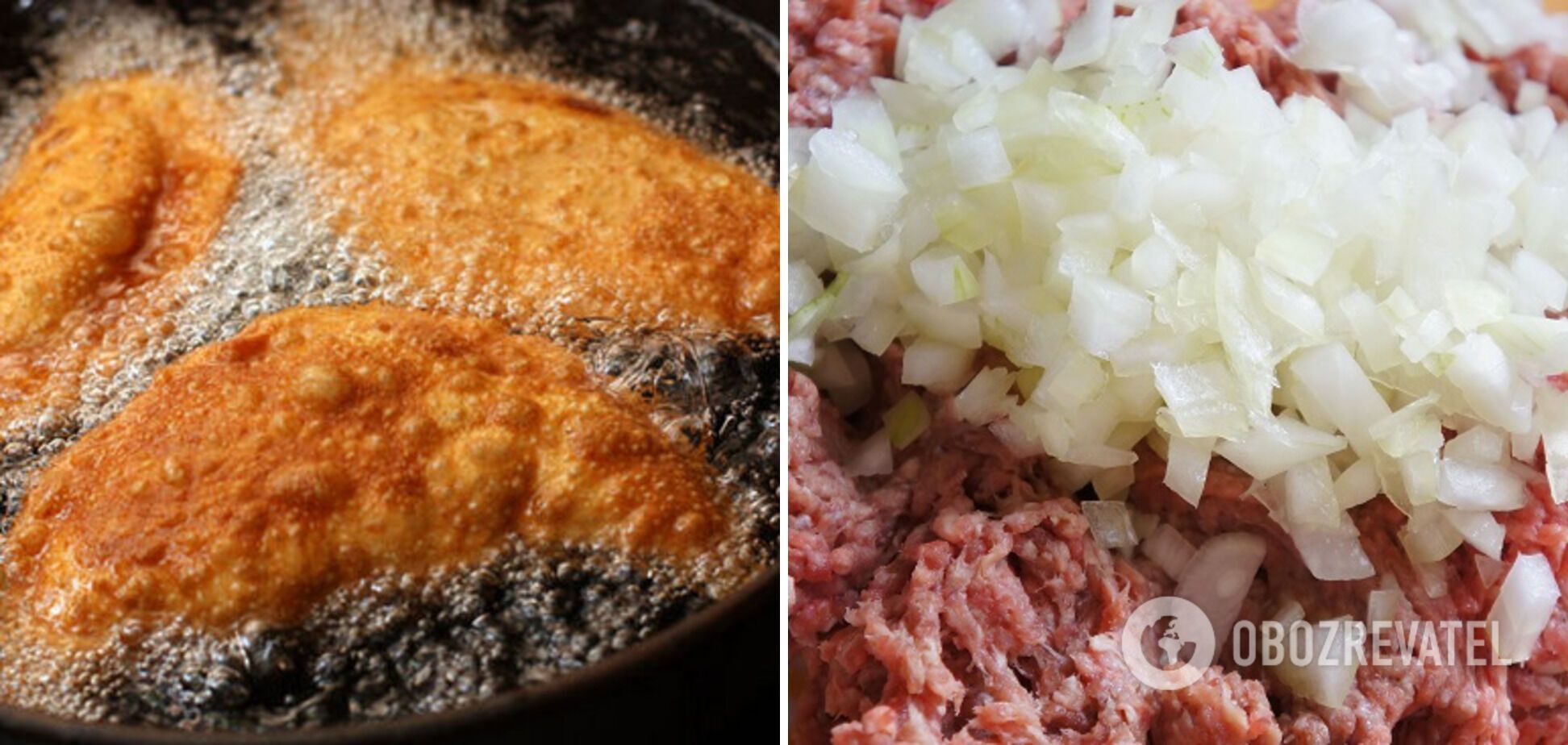 Preparing minced meat and frying