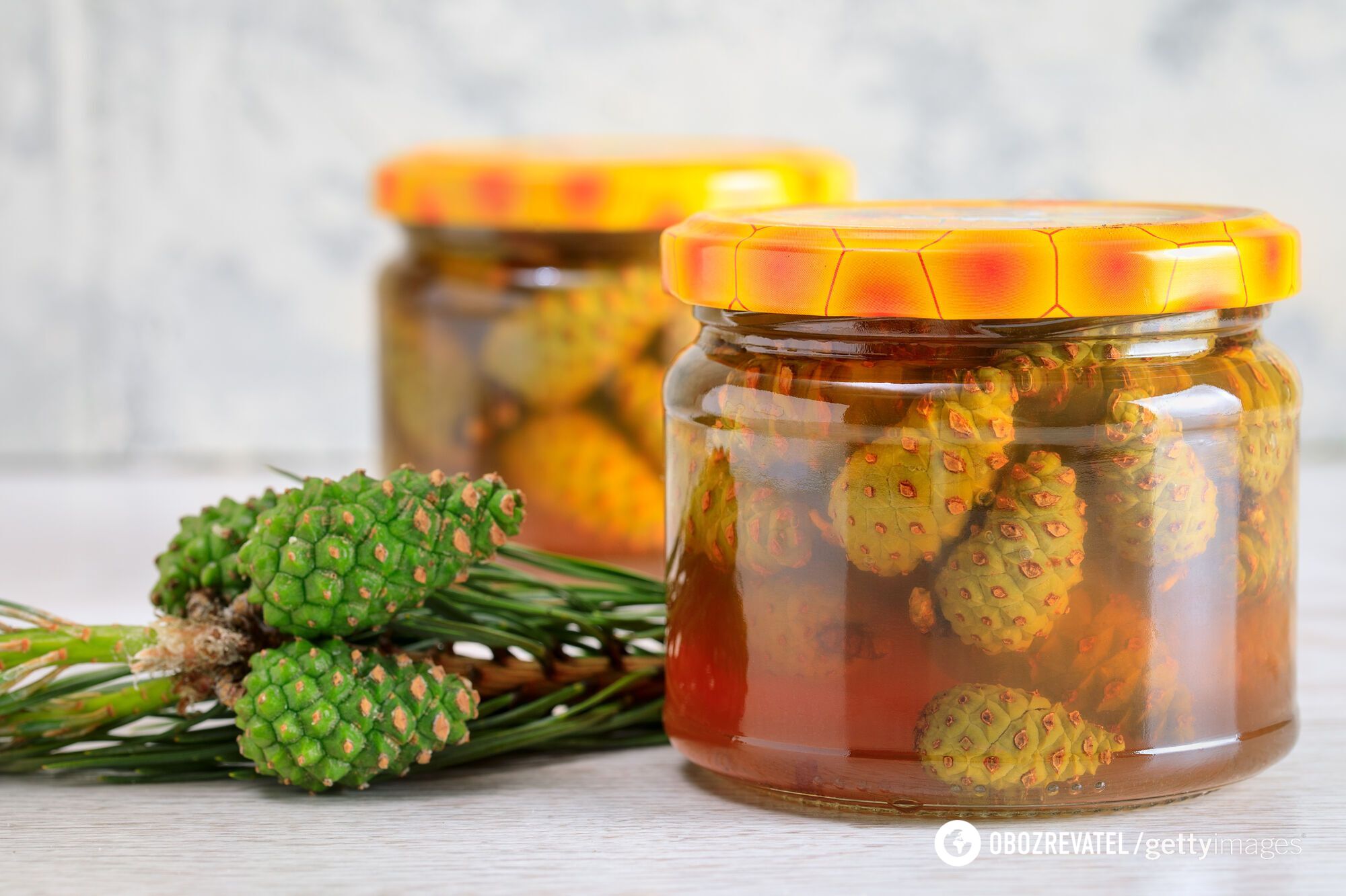 Pine cone jam without boiling.