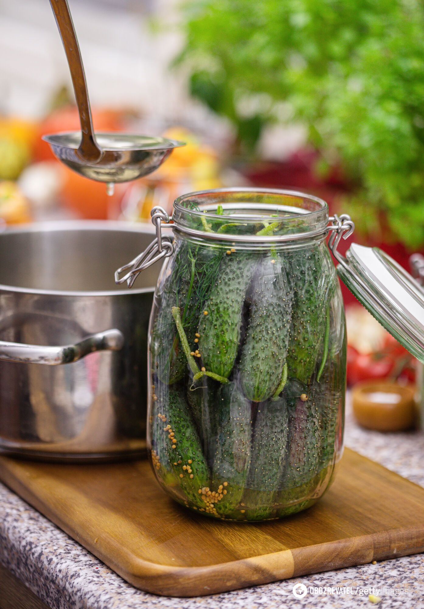 Cucumbers with ketchup.