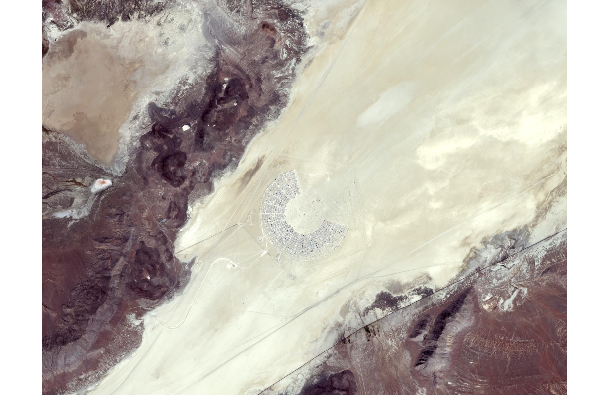 What the Burning Man festival looked like from space: an impressive photo