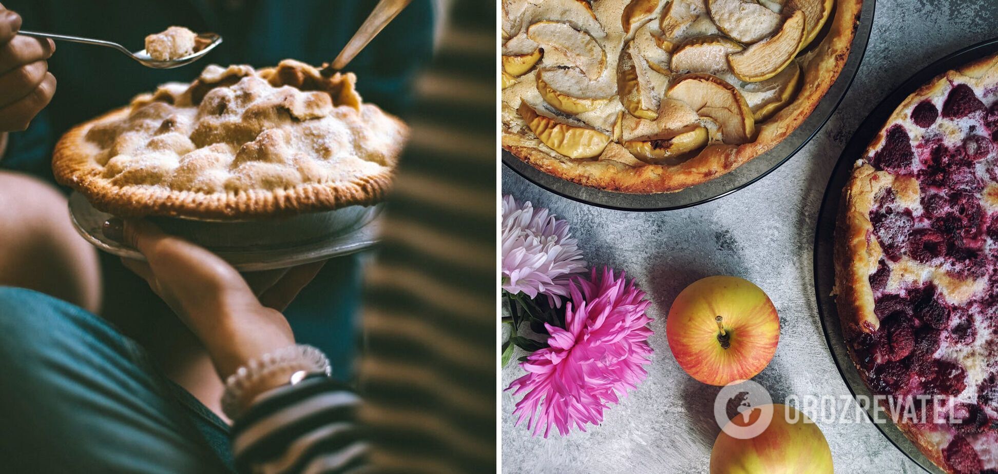 Pies with berries and fruit