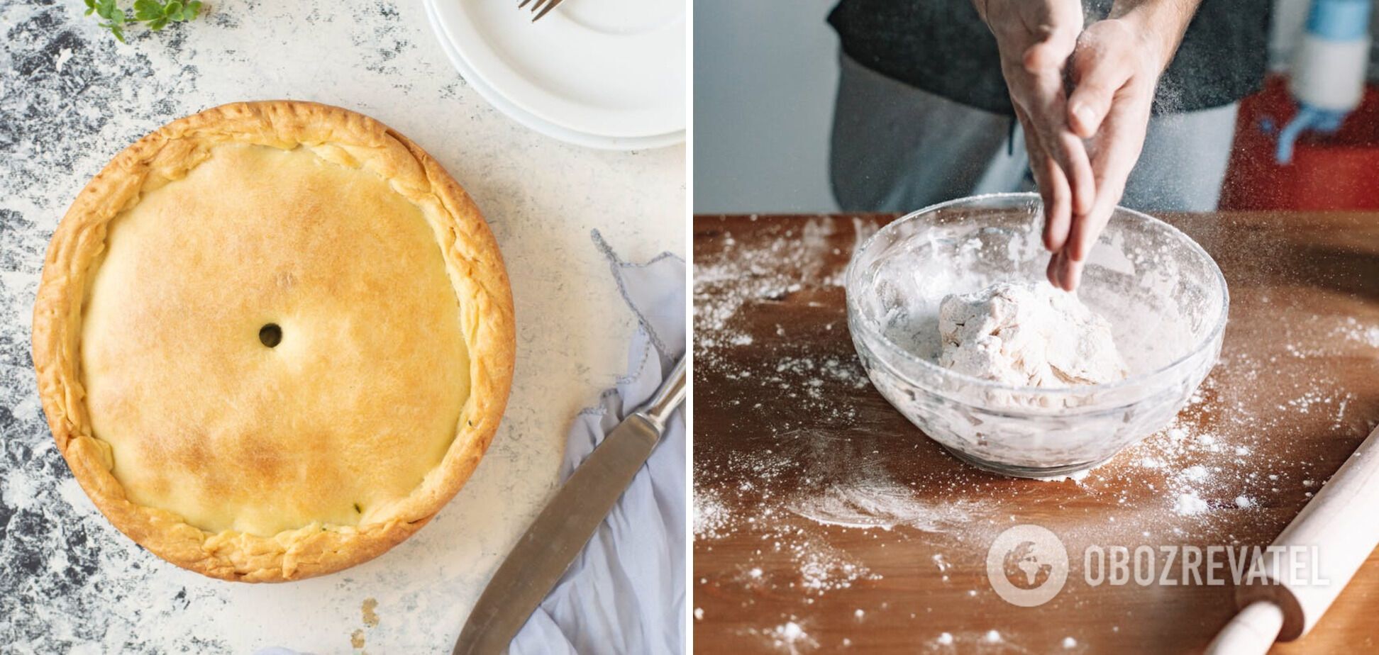 Preparing dough for a dish