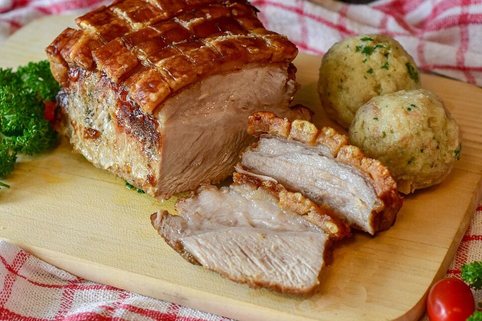 Homemade baked pork