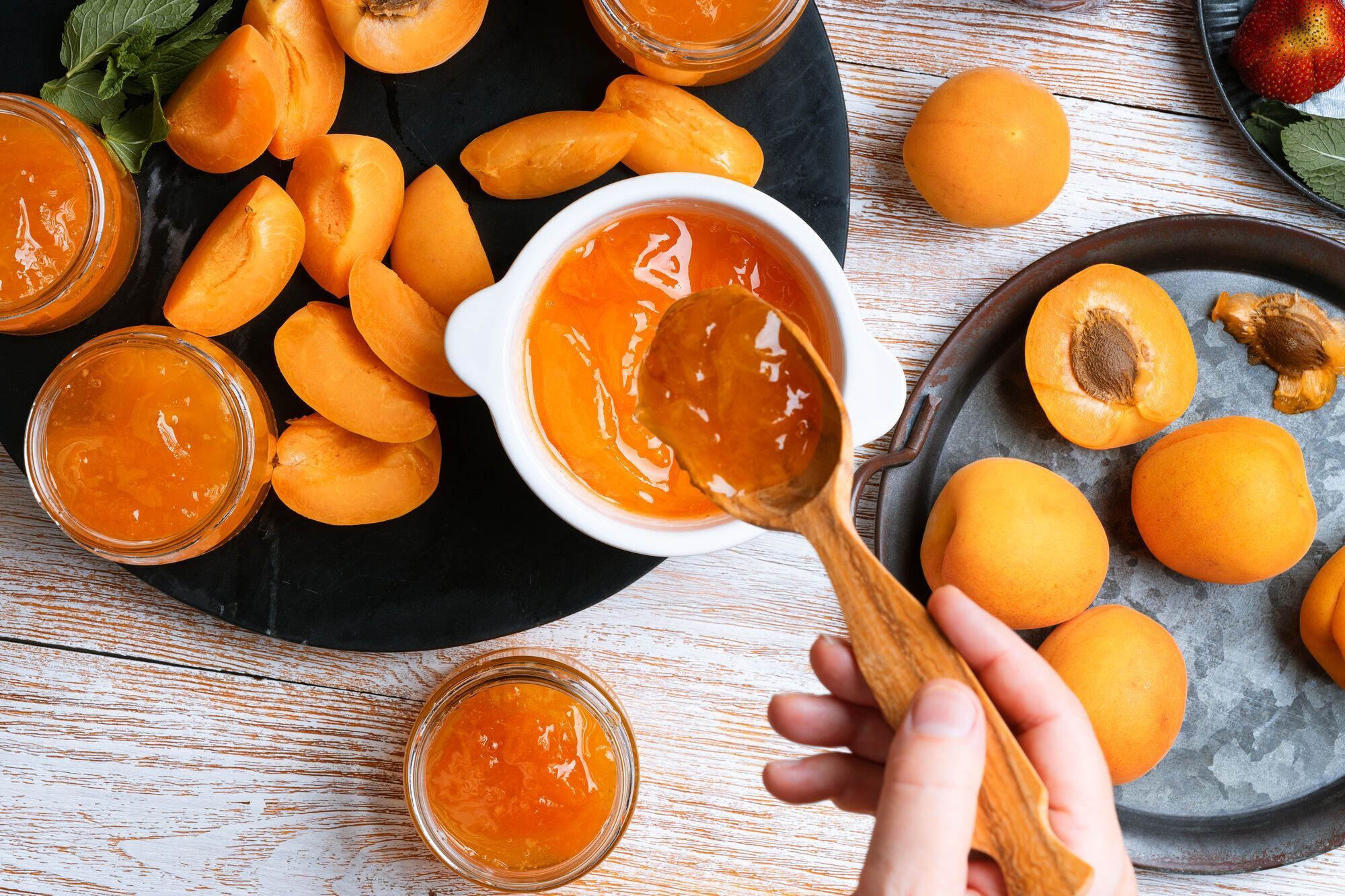 Homemade apricot jam