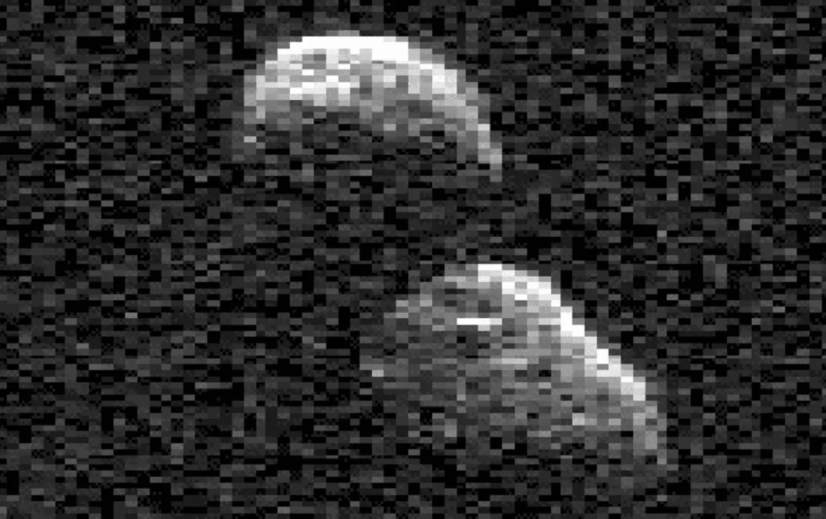 A large snowman asteroid flew near the Earth. Photo