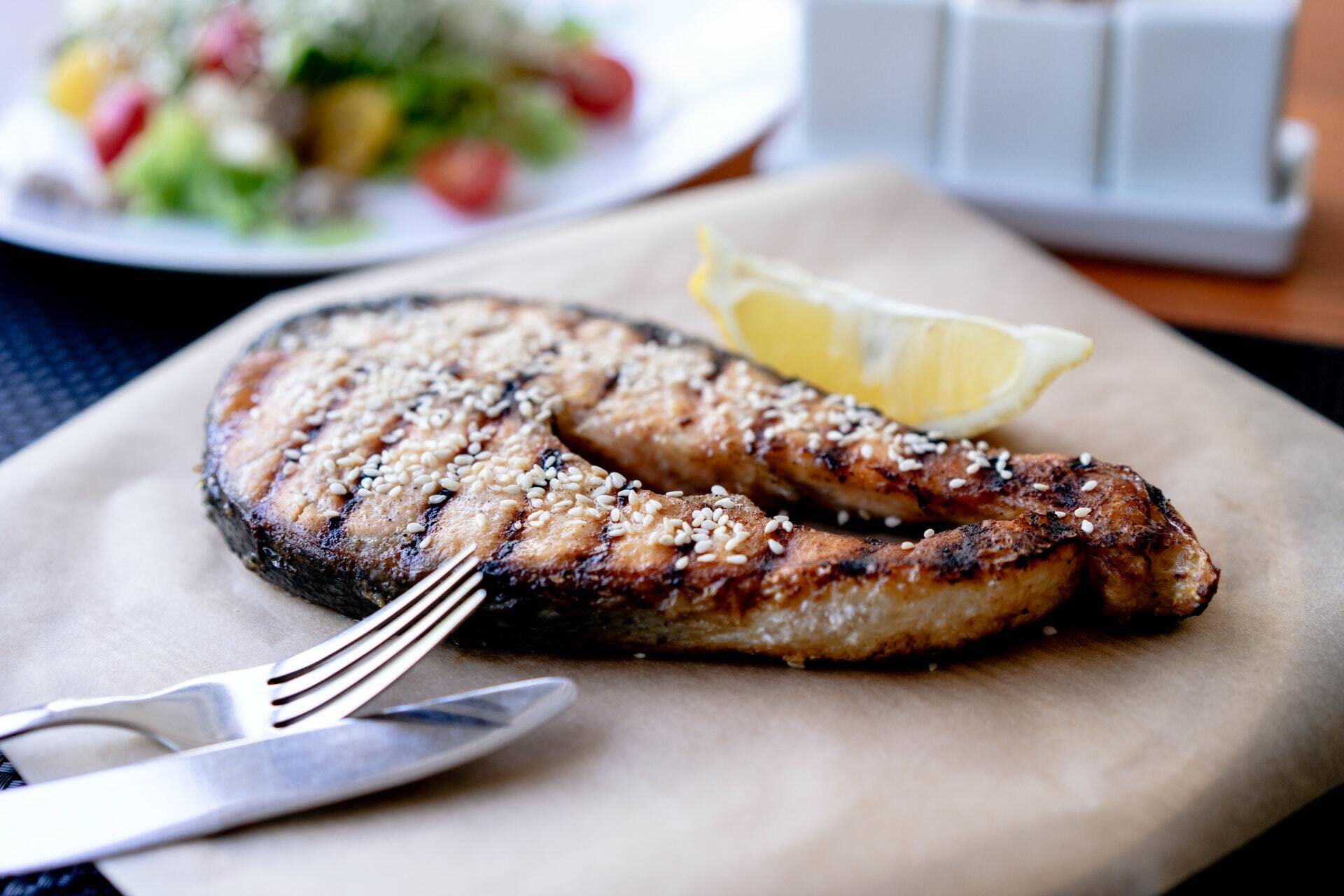 Salmon steak can be safely taken on a picnic