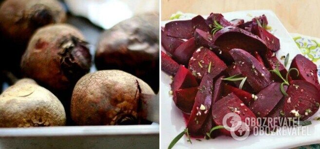 Baked beetroot